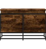 VidaXL Opbergbox met deksel 80x40x51,5 cm bewerkt hout gerookt eiken