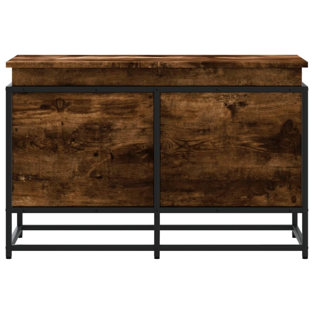 VidaXL Opbergbox met deksel 80x40x51,5 cm bewerkt hout gerookt eiken