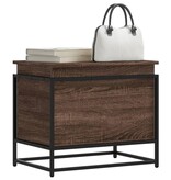 VidaXL Opbergbox met deksel 60x40x51,5 cm bewerkt hout bruin eiken