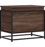 VidaXL Opbergbox met deksel 60x40x51,5 cm bewerkt hout bruin eiken