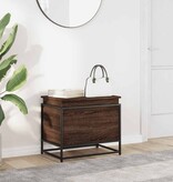 VidaXL Opbergbox met deksel 60x40x51,5 cm bewerkt hout bruin eiken