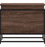 VidaXL Opbergbox met deksel 60x40x51,5 cm bewerkt hout bruin eiken