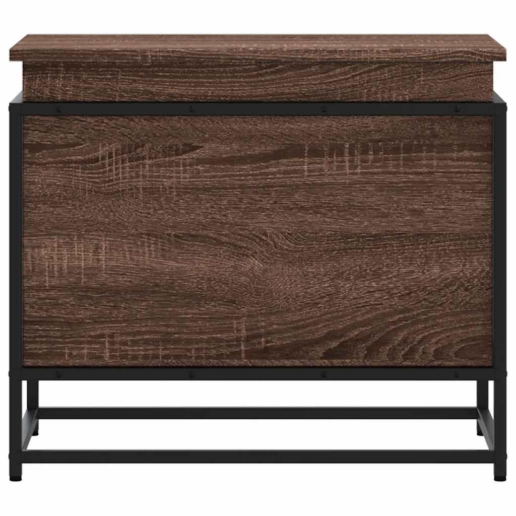 VidaXL Opbergbox met deksel 60x40x51,5 cm bewerkt hout bruin eiken