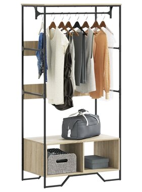 VidaXL Kledingkast 90x50x180 cm bewerkt hout sonoma eikenkleurig