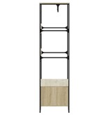 VidaXL Kledingkast 90x50x180 cm bewerkt hout sonoma eikenkleurig