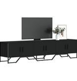 VidaXL Tv-meubel 180x34x41 cm bewerkt hout zwart