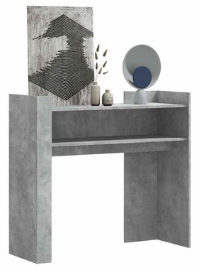 VidaXL Wandtafel 100x35x90 cm bewerkt hout betongrijs
