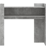 VidaXL Wandtafel 100x35x90 cm bewerkt hout betongrijs