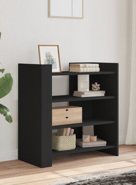 VidaXL Dressoir 73,5x35x75 cm bewerkt hout zwart