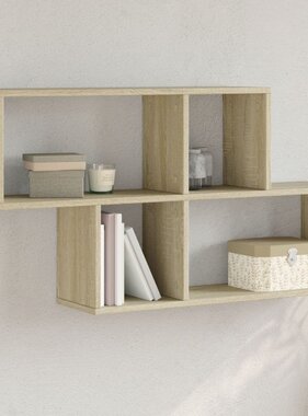 VidaXL Wandschap 100x20x53 cm bewerkt hout sonoma eikenkleurig