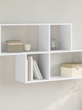 VidaXL Wandschap 100x20x53 cm bewerkt hout wit