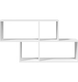 VidaXL Wandschap 100x20x53 cm bewerkt hout wit