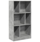VidaXL Boekenkast 57x28,5x107,5 cm bewerkt hout betongrijs