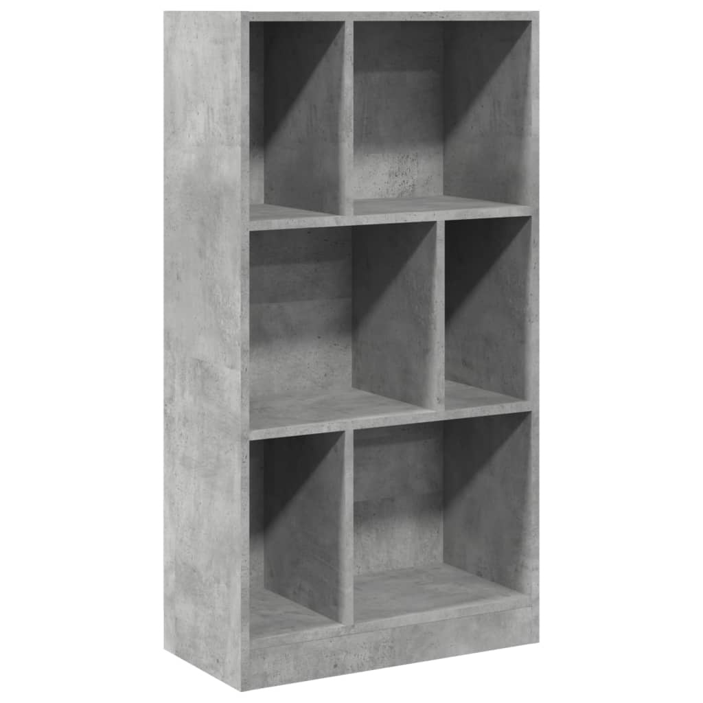 VidaXL Boekenkast 57x28,5x107,5 cm bewerkt hout betongrijs