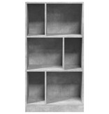 VidaXL Boekenkast 57x28,5x107,5 cm bewerkt hout betongrijs