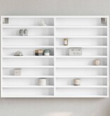 VidaXL Vitrinekast 100x8,5x75 cm bewerkt hout wit