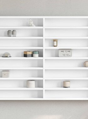 VidaXL Vitrinekast 100x8,5x75 cm bewerkt hout wit