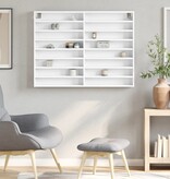 VidaXL Vitrinekast 100x8,5x75 cm bewerkt hout wit