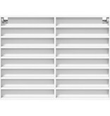 VidaXL Vitrinekast 100x8,5x75 cm bewerkt hout wit