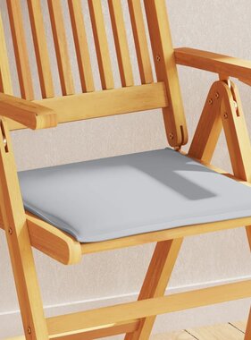 VidaXL Tuinzitkussens 4 st vierkant 45x45x2 cm lichtgrijs