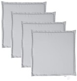 VidaXL Tuinzitkussens 4 st vierkant 45x45x2 cm lichtgrijs