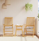 VidaXL Tuinzitkussens 4 st vierkant 45x45x2 cm lichtgrijs