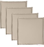VidaXL Tuinzitkussens 4 st vierkant 45x45x2 cm taupe