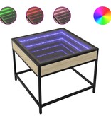 VidaXL Salontafel met Infinity LED 50x50x41 cm sonoma eikenkleurig