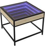 VidaXL Salontafel met Infinity LED 50x50x41 cm sonoma eikenkleurig