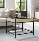 VidaXL Salontafel met Infinity LED 50x50x41 cm sonoma eikenkleurig