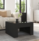 VidaXL Salontafel met Infinity LED 50x50x30 cm zwart