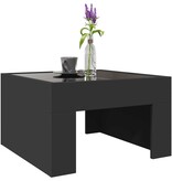 VidaXL Salontafel met Infinity LED 50x50x30 cm zwart