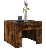 VidaXL Salontafel met Infinity LED 40x40x30 cm gerookt eikenkleurig