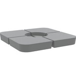 VidaXL 4-delige Set parasolvoeten voor kruisvoet parasol 100 kg PP