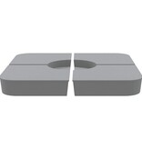 VidaXL 4-delige Set parasolvoeten voor kruisvoet parasol 100 kg PP