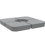 VidaXL 4-delige Set parasolvoeten voor kruisvoet parasol 100 kg PP