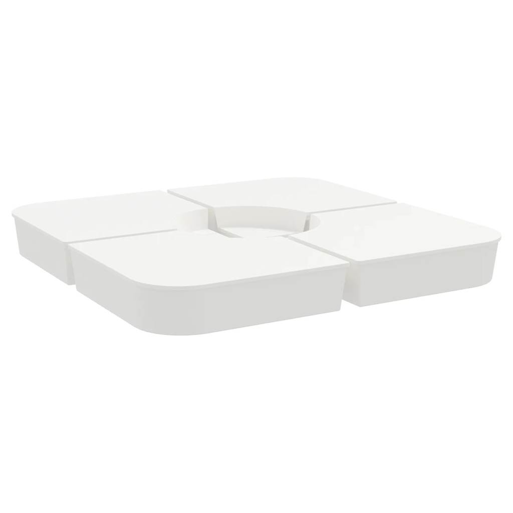 VidaXL 4-delige Set parasolvoeten voor kruisvoet parasol 100 kg PP