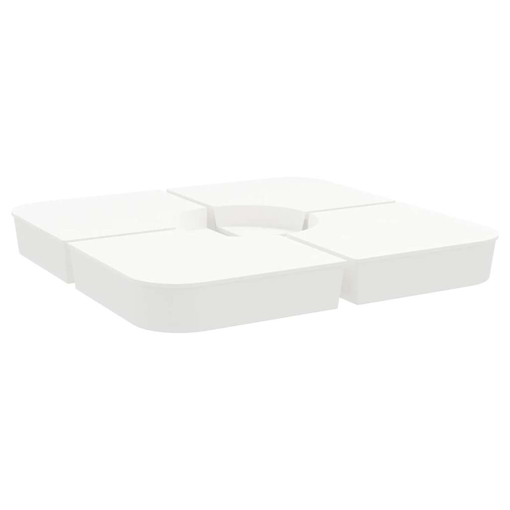 VidaXL 4-delige Set parasolvoeten voor kruisvoet parasol 100 kg PP
