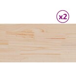 VidaXL Tafelbladen 2 st rechthoekig 60x30x1,7 cm massief grenenhout