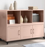 VidaXL Dressoir 100,5x39x72 cm staal roze