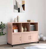 VidaXL Dressoir 100,5x39x72 cm staal roze