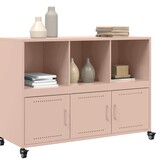 VidaXL Dressoir 100,5x39x72 cm staal roze