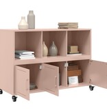 VidaXL Dressoir 100,5x39x72 cm staal roze