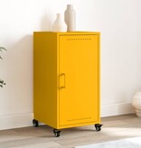 VidaXL Dressoir 36x39x72 cm staal mosterdgeel