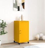 VidaXL Dressoir 36x39x72 cm staal mosterdgeel