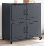 VidaXL Dressoir 68x39x72 cm staal antracietkleurig