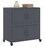 VidaXL Dressoir 68x39x72 cm staal antracietkleurig