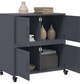 VidaXL Dressoir 68x39x72 cm staal antracietkleurig