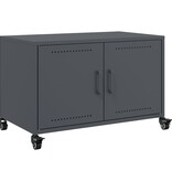 VidaXL Tv-meubel 68x39x43,5 cm staal antracietkleurig