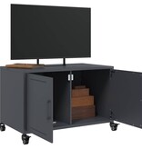 VidaXL Tv-meubel 68x39x43,5 cm staal antracietkleurig